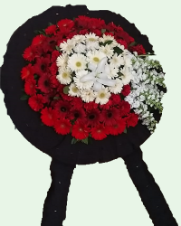 Kırmızı Beyaz Çelenk Kırmızı Beyaz Çelenk